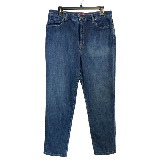 Gloria Vanderbilt Amanda Jeans Women High Rise Skinny Stretch Blue Denim Size 18 - Picture 1 of 9